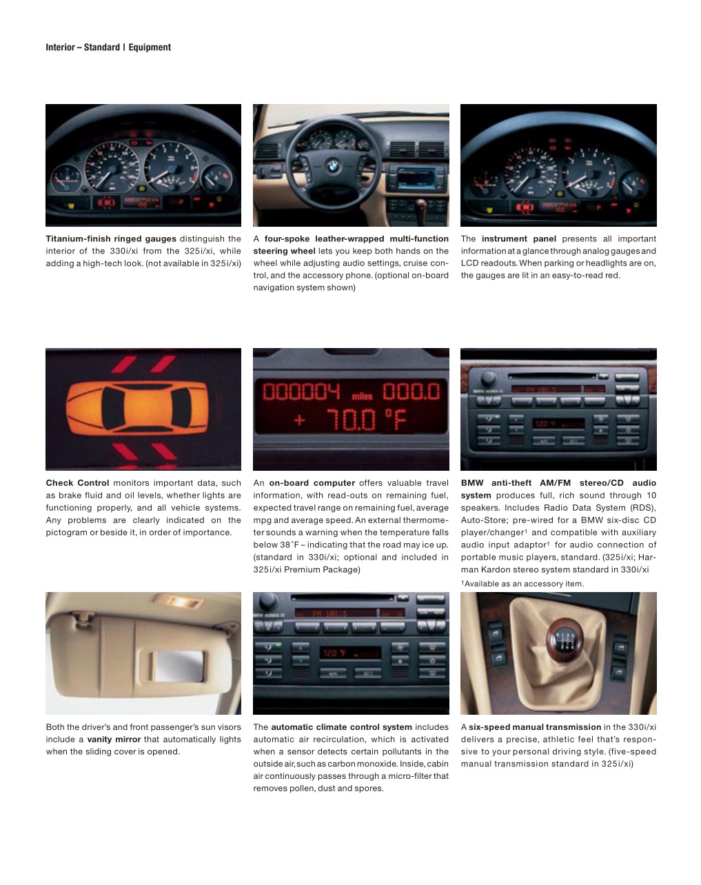 2005 BMW 3-Series Sedan Brochure Page 12